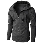 Joran Hoodie — Soft Breathable Full - Zip Hoodie with Adjustable Hood (Gray XS) - | Zavonix