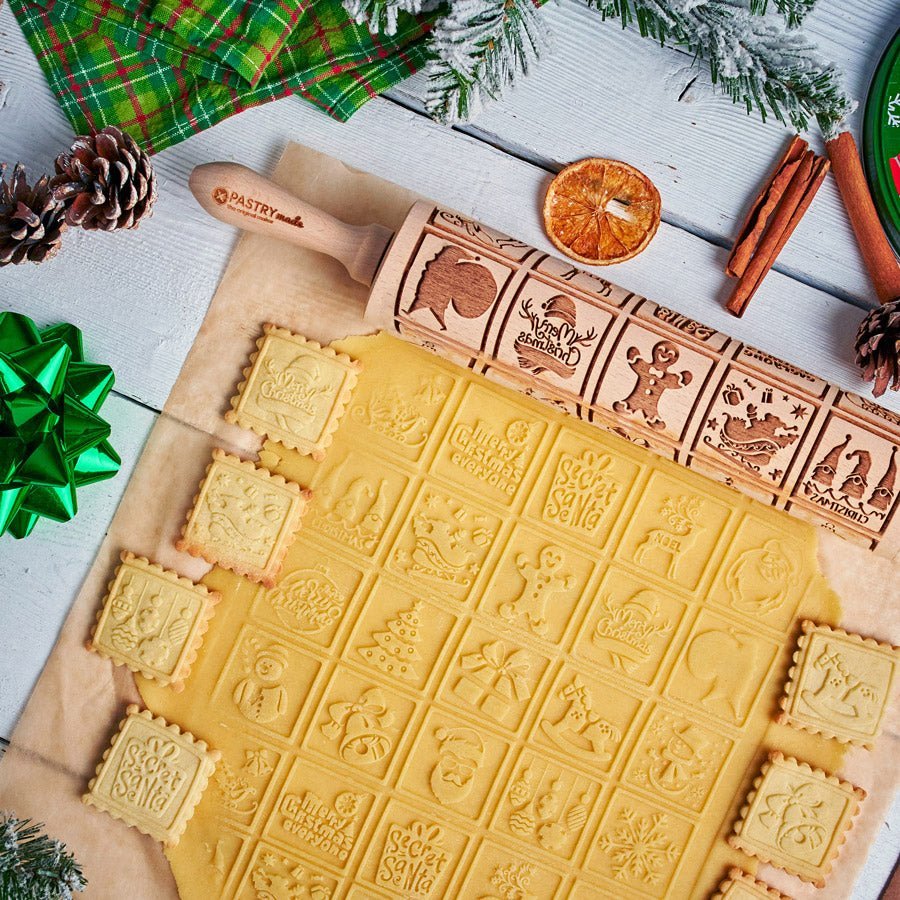 Joyeux Noel Embossed Rolling Pin™ — Turn Every Bake Into a Showstopping Masterpiece That Wows and Delights