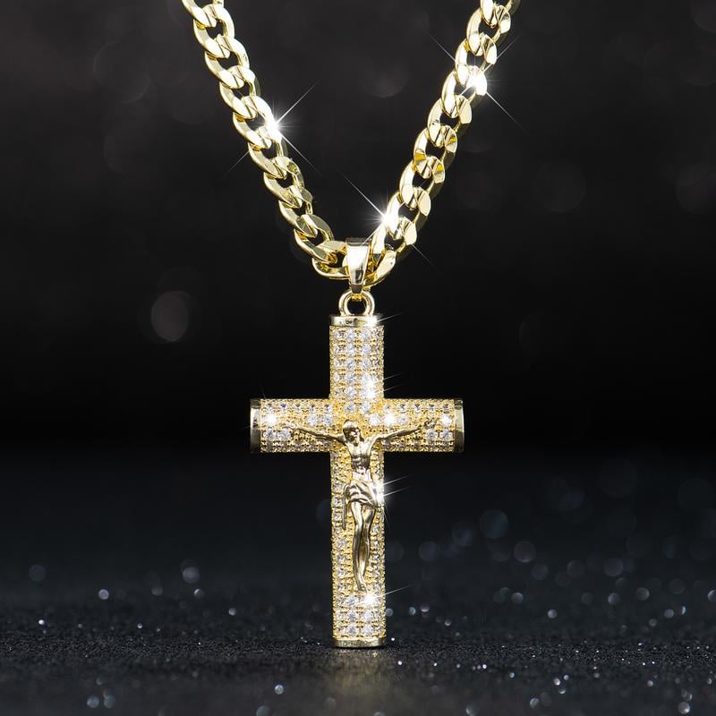 Jubilee Gold Plated Orthodox Crucifix Necklace Product Image 01