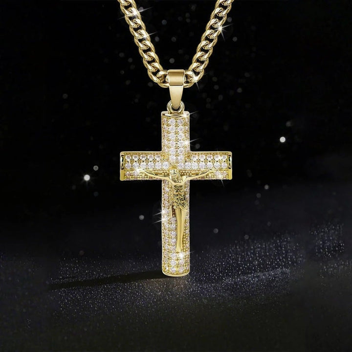 Jubilee Gold Plated Orthodox Crucifix Necklace Product Image 02