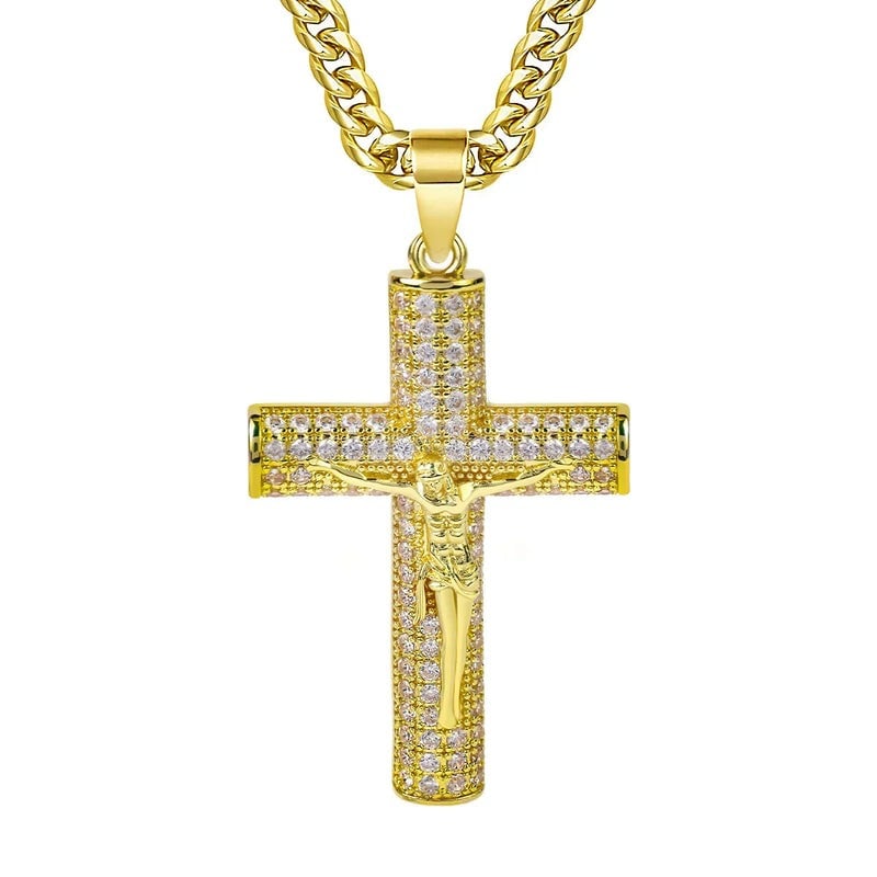 Jubilee Gold Plated Orthodox Crucifix Necklace Product Image 08