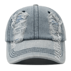 Kadeon — Distressed Denim Cap with Adjustable Fit (Light Blue Adjustable) - | Zavonix
