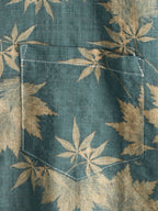 Kairo — Men's Lightweight Cotton Viscose Summer Shirt with Leaf Pattern (S ) - | Zavonix