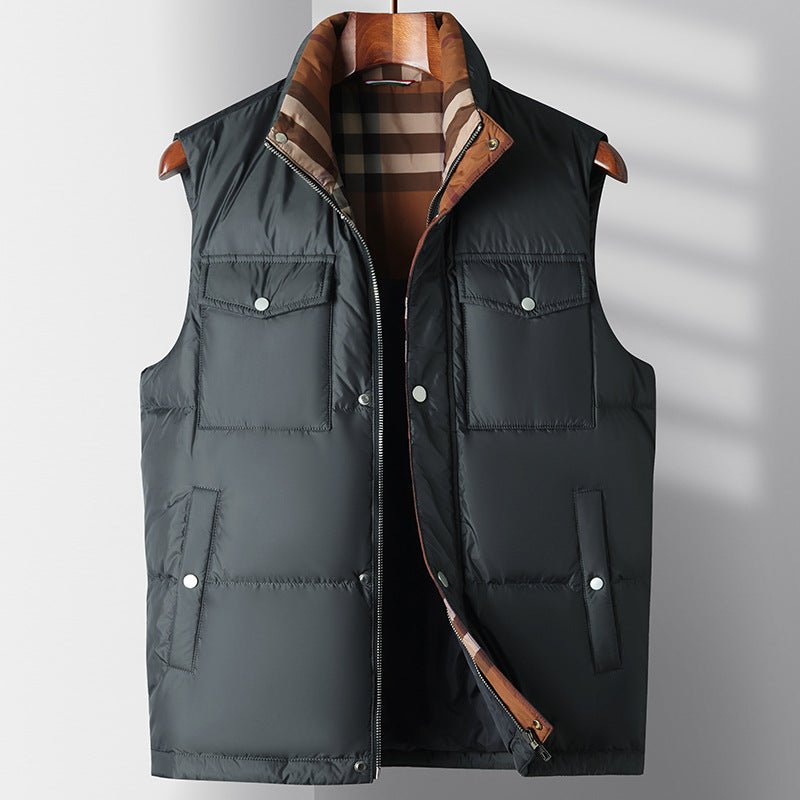 Kairo Puffer Vest — Weatherproof Nylon Vest with Fleece - Lined Pockets (Green S) - | Zavonix