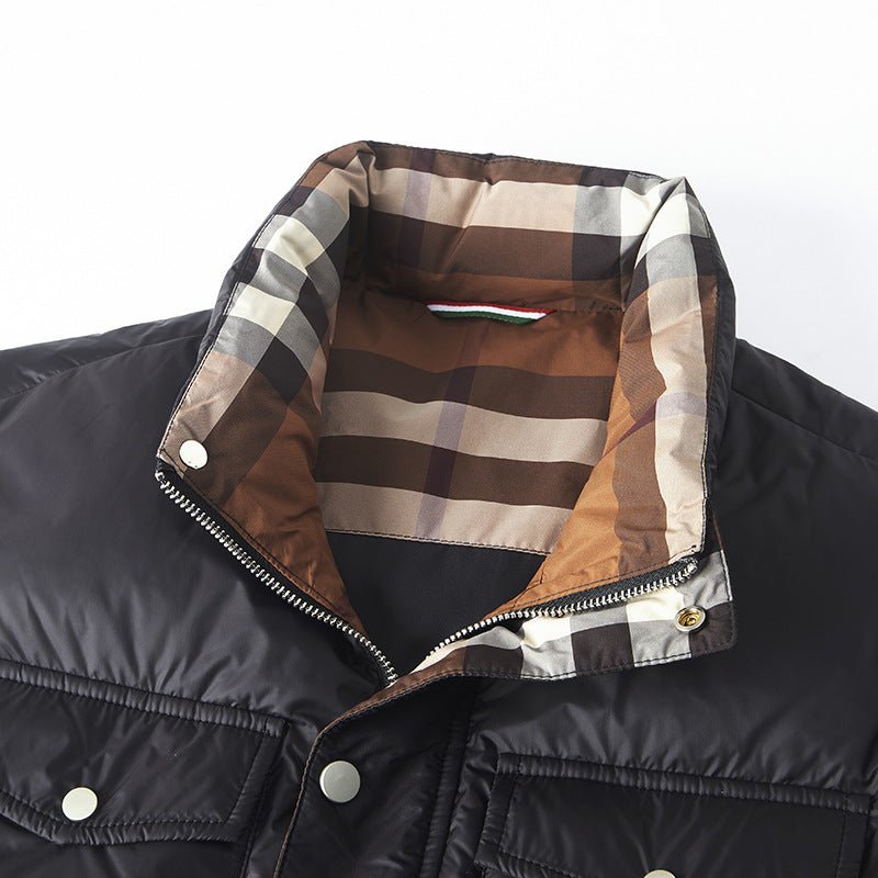 Kairo Puffer Vest — Weatherproof Nylon Vest with Fleece - Lined Pockets (Black S) - | Zavonix