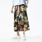 Kaito Botanico Wide Leg Pants (Black S) - Wide leg pants | Zavonix