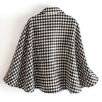 KATE™ CHECKERED CAPE COAT (XS ) - | Zavonix