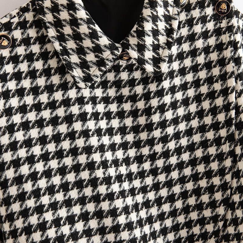 KATE™ CHECKERED CAPE COAT (XS ) - | Zavonix