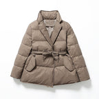 KATE QUILTED DOWN JACKET (Taupe XS) - | Zavonix