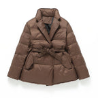 KATE QUILTED DOWN JACKET (Brown XS) - | Zavonix