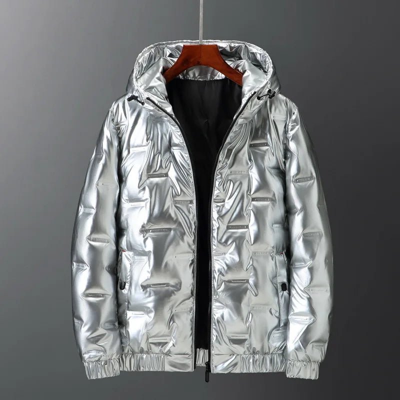 Kellen Coat — Insulated Glossy Outerwear for Cold Weather (Black S) - | Zavonix