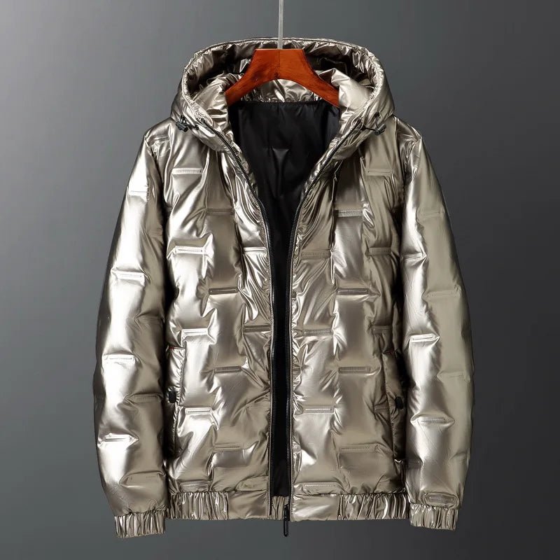 Kellen Coat — Insulated Glossy Outerwear for Cold Weather (Black S) - | Zavonix