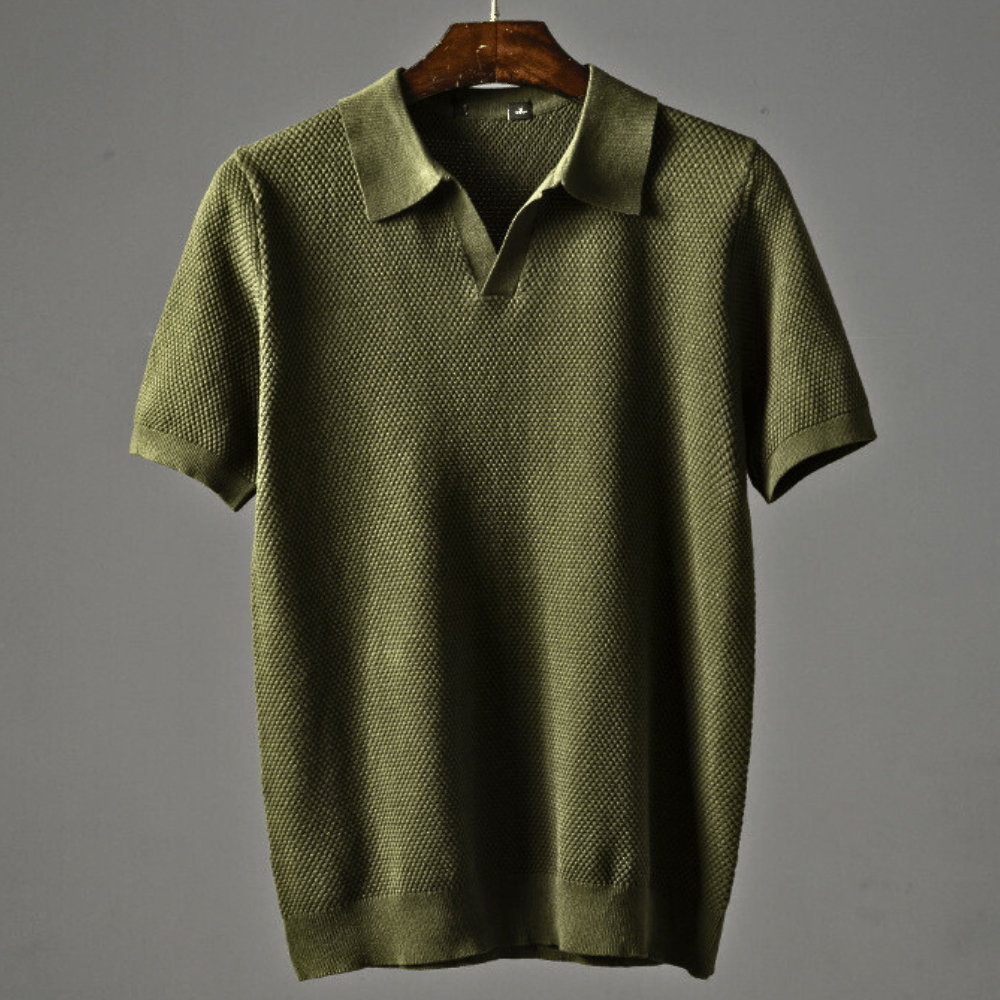 Kellen Knit Polo (Green XS) - | Zavonix