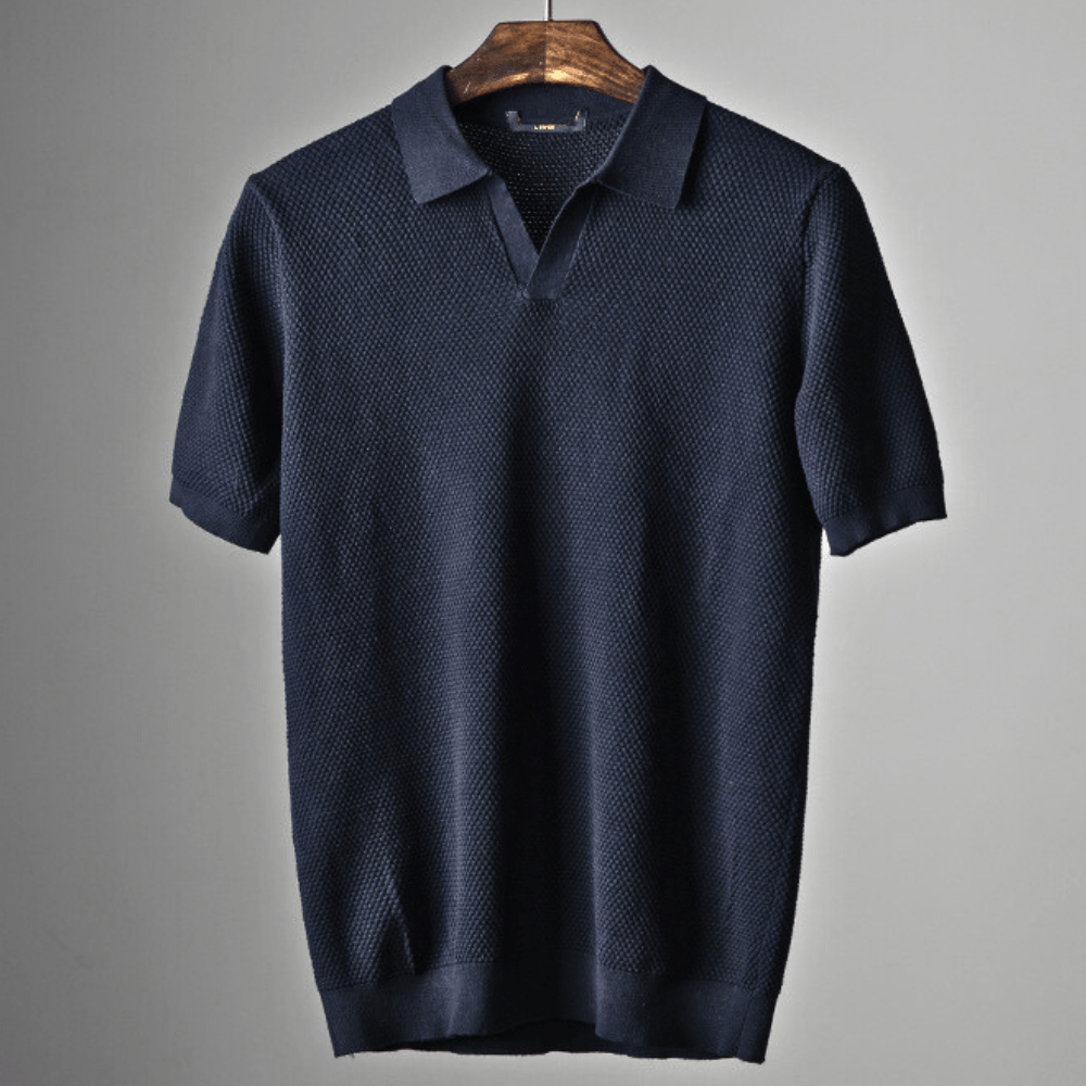 Kellen Knit Polo (Navy XS) - | Zavonix