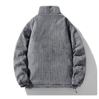 Kendall Quilted Velvet Corduroy Jacket (Gray S) - | Zavonix