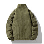 Kendall Quilted Velvet Corduroy Jacket (Green S) - | Zavonix