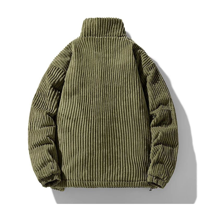 Kendall Quilted Velvet Corduroy Jacket (Green S) - | Zavonix