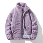 Kendall Quilted Velvet Corduroy Jacket (Lavender S) - | Zavonix