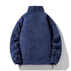 Kendall Quilted Velvet Corduroy Jacket (Navy S) - | Zavonix
