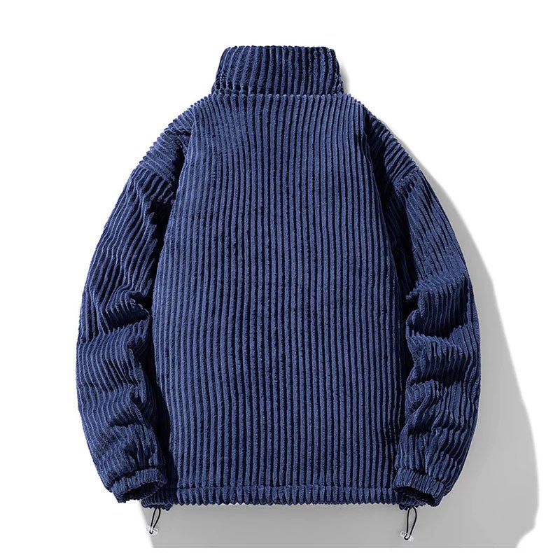 Kendall Quilted Velvet Corduroy Jacket (Navy S) - | Zavonix
