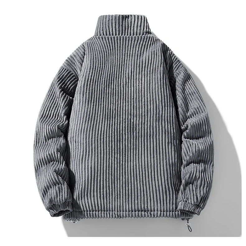 Kendall Quilted Velvet Corduroy Jacket (Gray S) - | Zavonix