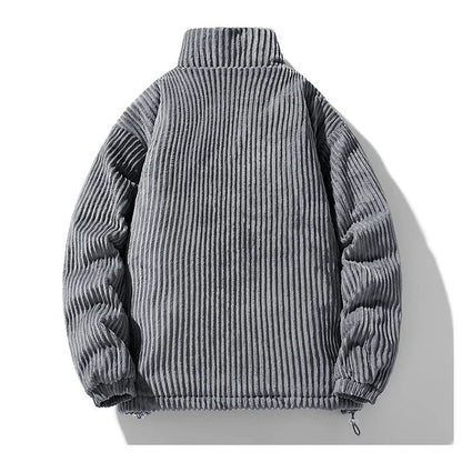 Kendall Quilted Velvet Corduroy Jacket (Gray S) - | Zavonix