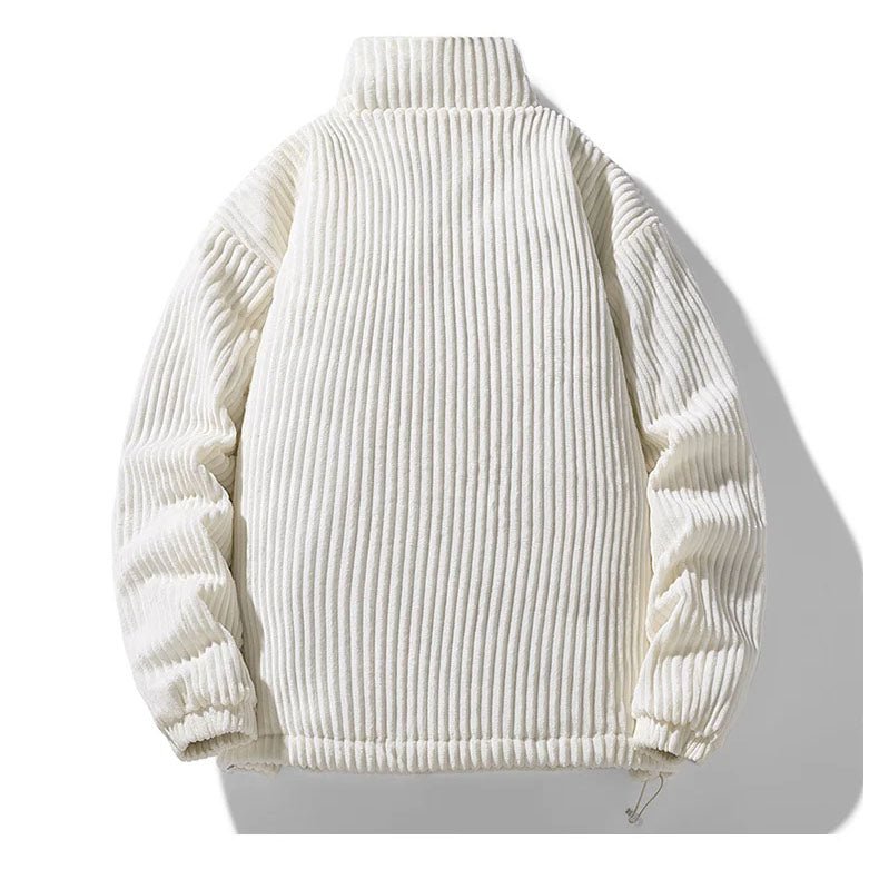 Kendall Quilted Velvet Corduroy Jacket (White S) - | Zavonix