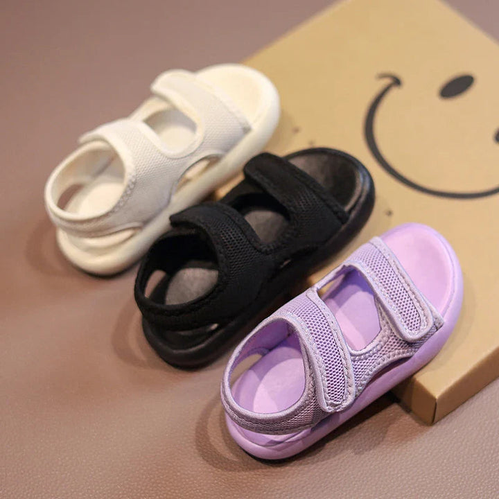 Beige, black, and purple kids&