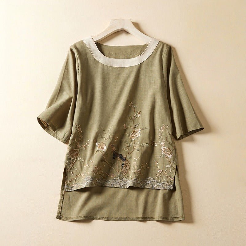 KIM LINEN BLOUSE (Black XS) - | Zavonix