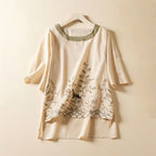 KIM LINEN BLOUSE (Black XS) - | Zavonix