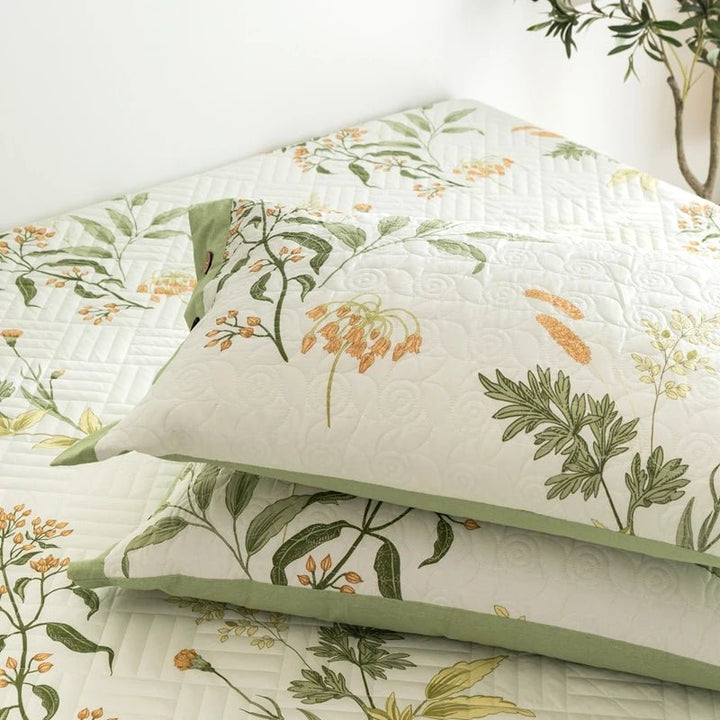 King Size Botanical Quilt Set – Lightweight 100% Cotton, Cooling Fabric for Stylish Bedroom Décor 8