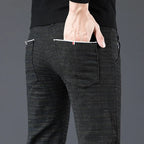 Kivo SlimFit — Warm Cotton Blend Slim Fit Pants with Stretch (Black XS (28 - 29)) - | Zavonix