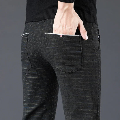 Kivo SlimFit — Warm Cotton Blend Slim Fit Pants with Stretch - Zavonix