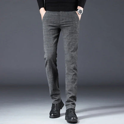 Kivo SlimFit — Warm Cotton Blend Slim Fit Pants with Stretch - Zavonix