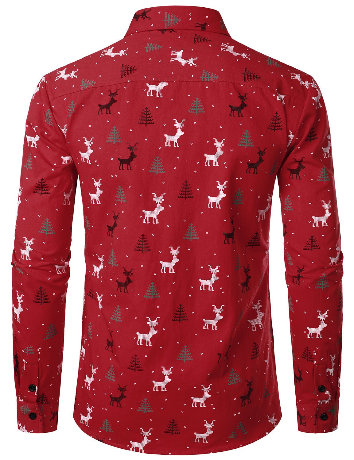 Kylan — Men’s Lightweight Cotton Long Sleeve Shirt for Holidays (Red S) - xmas | Zavonix