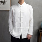Luohan Traditional Samurai - Era Linen Shirt (Black XXS) - | Zavonix