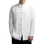 Luohan Traditional Samurai - Era Linen Shirt (Black XXS) - | Zavonix
