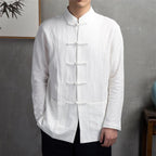 Luohan Traditional Samurai - Era Linen Shirt (White XXS) - | Zavonix