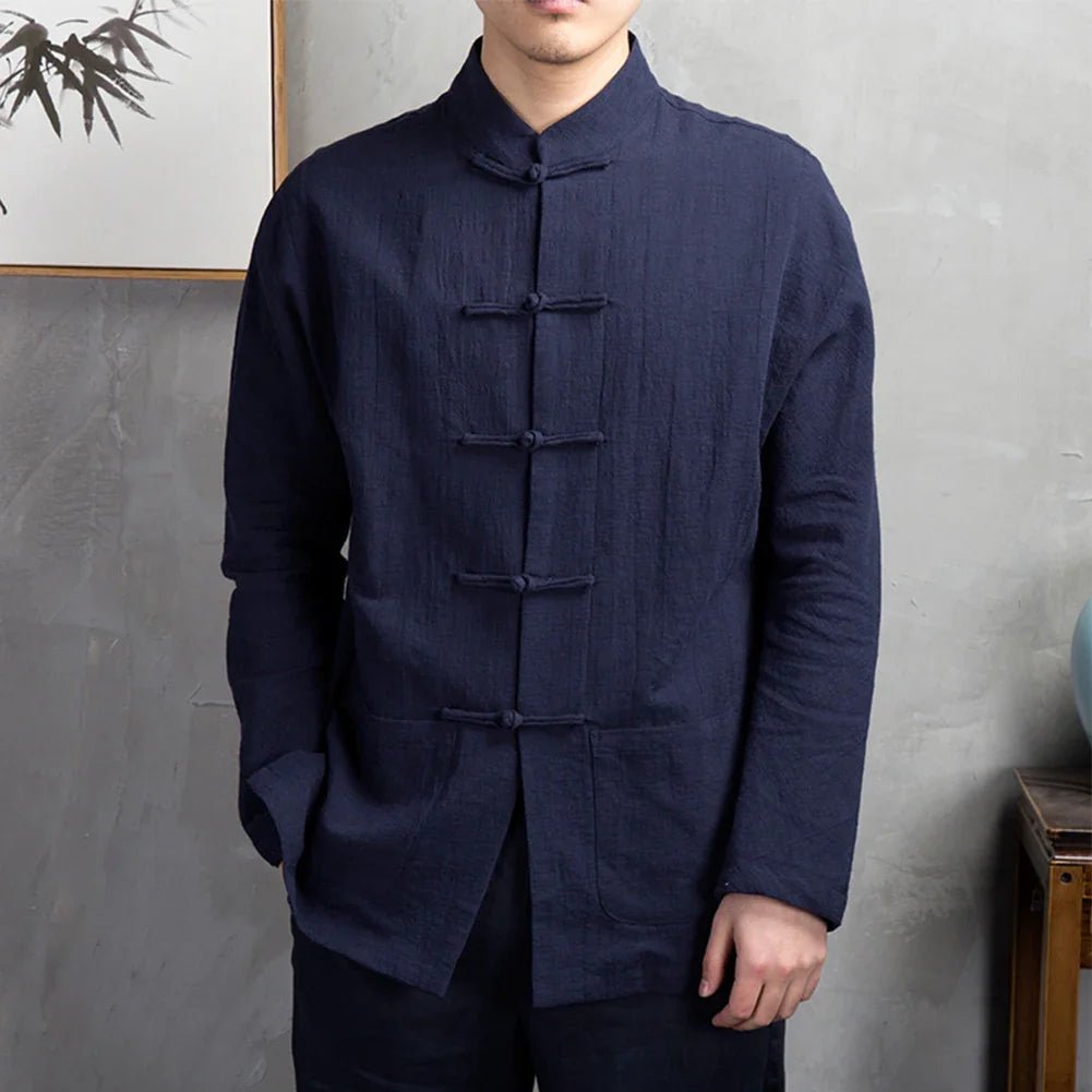 Luohan Traditional Samurai - Era Linen Shirt (Black XXS) - | Zavonix
