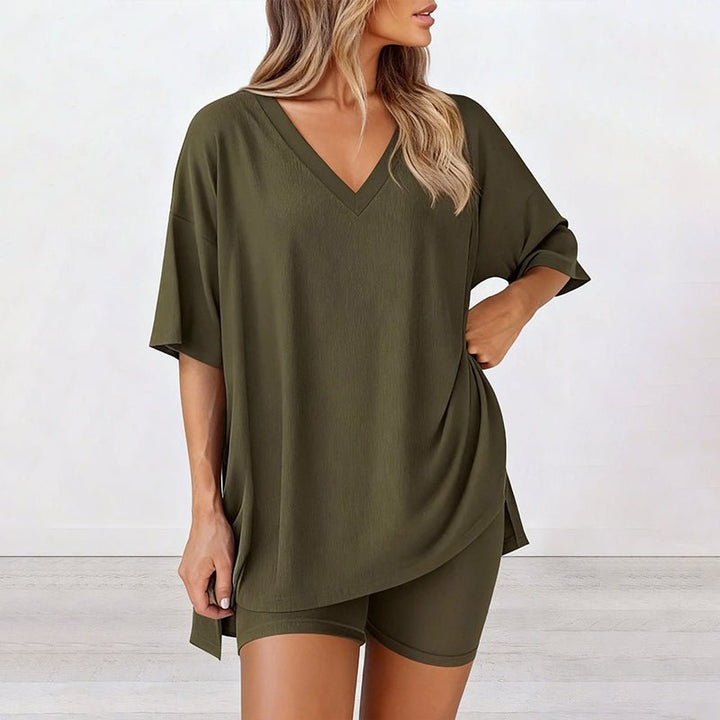 Lara Relaxed Tee High Waist Shorts Set Product Image 07