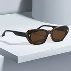 "Larissa" Angular Frame Cat - Eye Sunglasses (Cream ) - Sunglasses | Zavonix