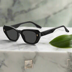 "Larissa" Angular Frame Cat - Eye Sunglasses (Black ) - Sunglasses | Zavonix