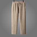 Larenzi Wool Blend Trousers — Soft Cashmere Merino Pants with Tailored Fit (Blue S) - | Zavonix