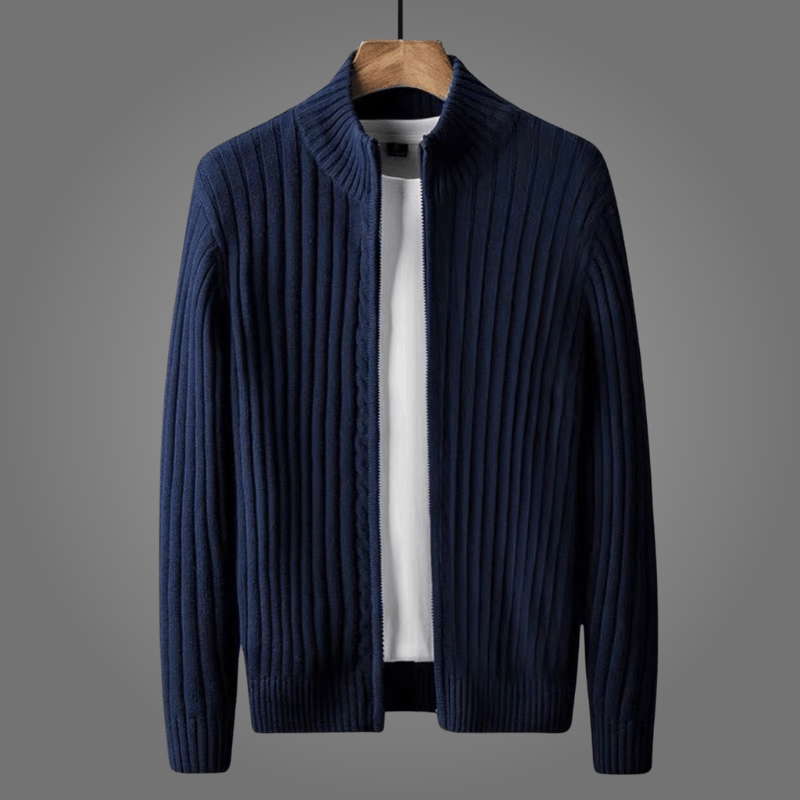 Lareen Sweater — Soft Cotton Knitted Open Front for Casual Wear (Blue S) - | Zavonix
