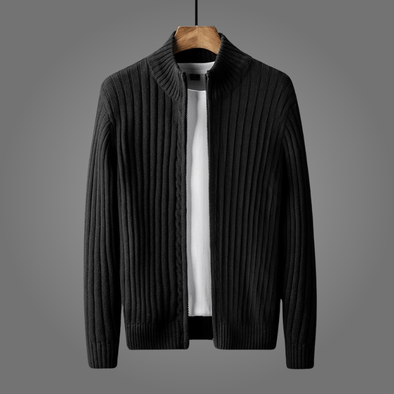 Lareen Sweater — Soft Cotton Knitted Open Front for Casual Wear (Black S) - | Zavonix