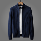 Lareen Sweater — Soft Cotton Knitted Open Front for Casual Wear (Gray S) - | Zavonix