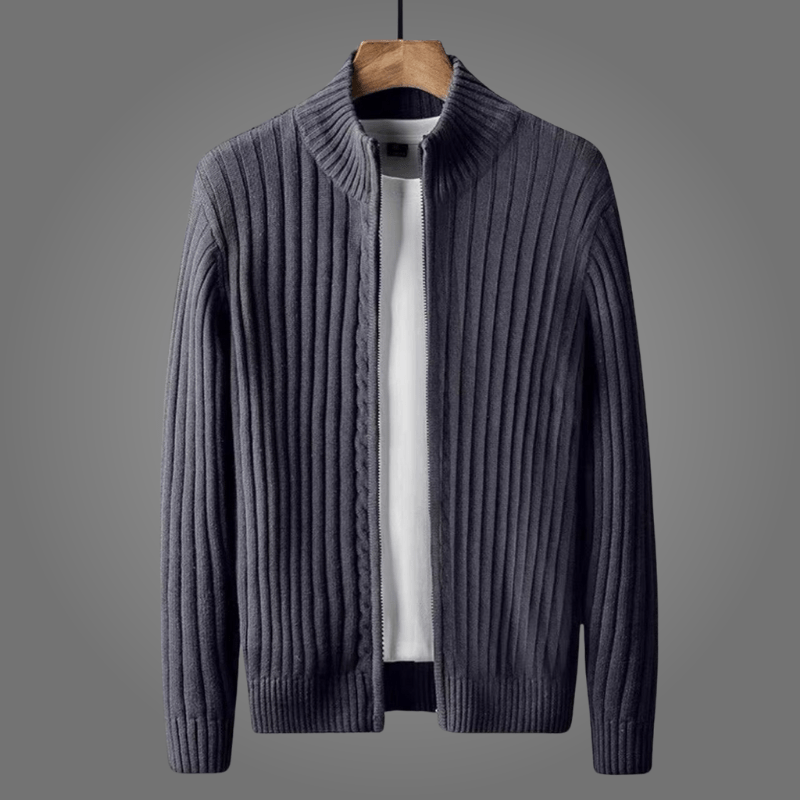 Lareen Sweater — Soft Cotton Knitted Open Front for Casual Wear (Gray S) - | Zavonix