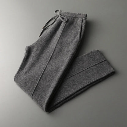 Larenzi Wool Blend Trousers — Soft Cashmere Merino Pants with Tailored Fit - Zavonix