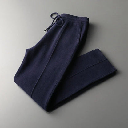 Larenzi Wool Blend Trousers — Soft Cashmere Merino Pants with Tailored Fit - Zavonix