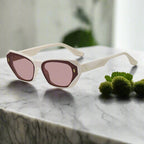 "Larissa" Angular Frame Cat - Eye Sunglasses (Black ) - Sunglasses | Zavonix